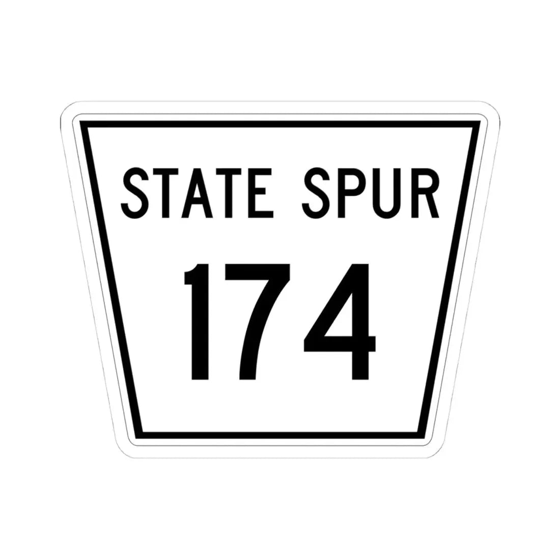 Nebraska State Spur 174 (Nebraska) (Road Sign) STICKER Vinyl Kiss-Cut Decal 4 Inch White - The Sticker Space