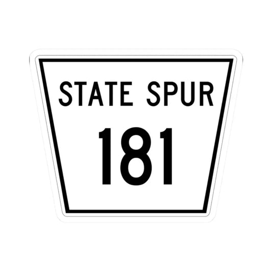 Nebraska State Spur 181 (Nebraska) (Road Sign) STICKER Vinyl Kiss-Cut Decal 2 Inch White - The Sticker Space