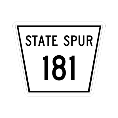 Nebraska State Spur 181 (Nebraska) (Road Sign) STICKER Vinyl Kiss-Cut Decal 3 Inch White - The Sticker Space