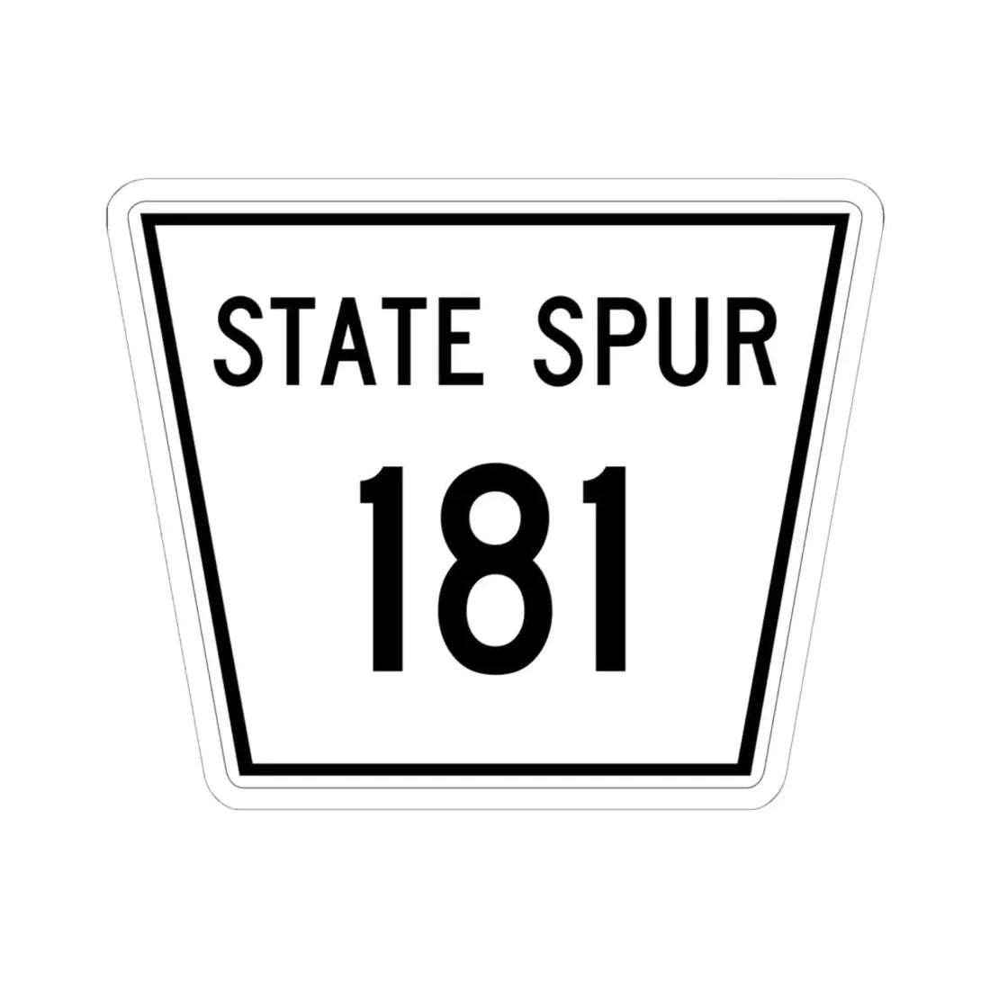 Nebraska State Spur 181 (Nebraska) (Road Sign) STICKER Vinyl Kiss-Cut Decal 6 Inch White - The Sticker Space