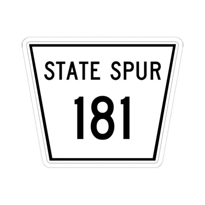Nebraska State Spur 181 (Nebraska) (Road Sign) STICKER Vinyl Kiss-Cut Decal 6 Inch White - The Sticker Space
