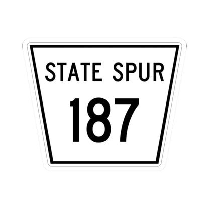 Nebraska State Spur 187 (Nebraska) (Road Sign) STICKER Vinyl Kiss-Cut Decal 2 Inch White - The Sticker Space