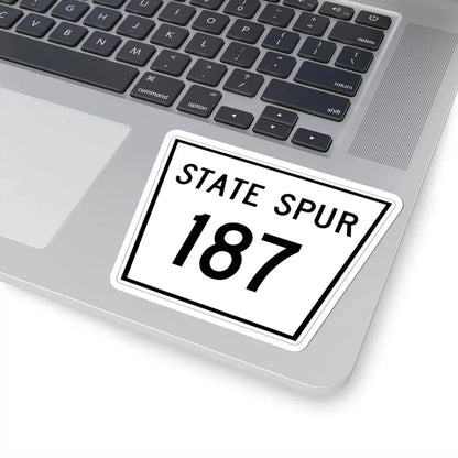 Nebraska State Spur 187 (Nebraska) (Road Sign) STICKER Vinyl Kiss-Cut Decal - The Sticker Space