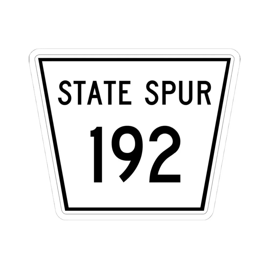 Nebraska State Spur 192 (Nebraska) (Road Sign) STICKER Vinyl Kiss-Cut Decal 4 Inch White - The Sticker Space