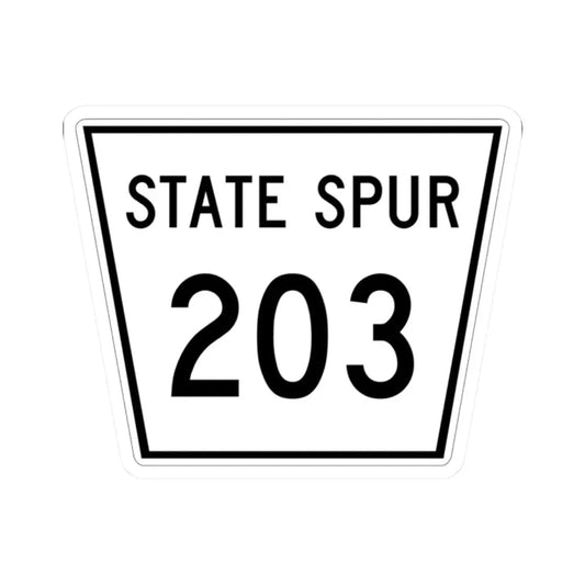 Nebraska State Spur 203 (Nebraska) (Road Sign) STICKER Vinyl Kiss-Cut Decal 2 Inch White - The Sticker Space