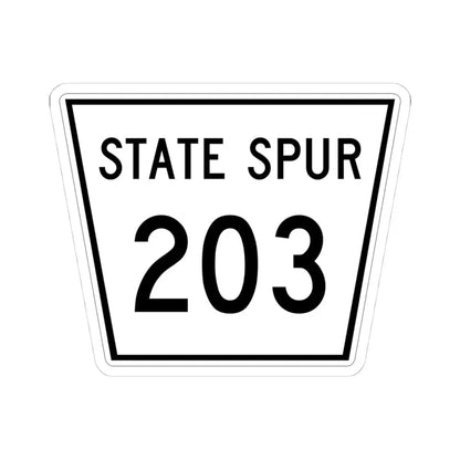 Nebraska State Spur 203 (Nebraska) (Road Sign) STICKER Vinyl Kiss-Cut Decal 4 Inch White - The Sticker Space