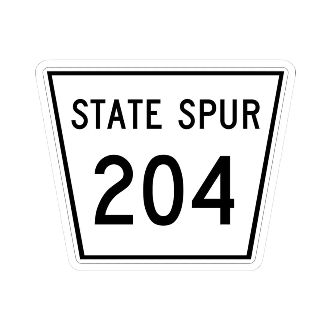 Nebraska State Spur 204 (Nebraska) (Road Sign) STICKER Vinyl Kiss-Cut Decal 3 Inch White - The Sticker Space