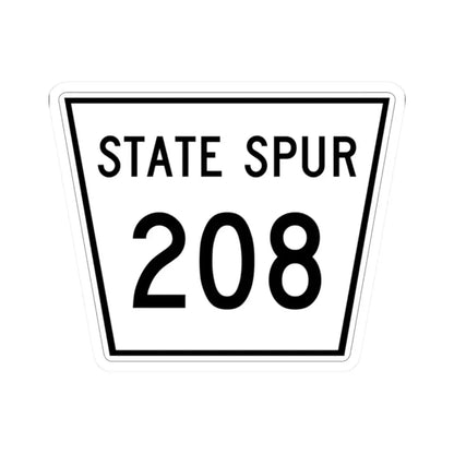 Nebraska State Spur 208 (Nebraska) (Road Sign) STICKER Vinyl Kiss-Cut Decal 2 Inch White - The Sticker Space