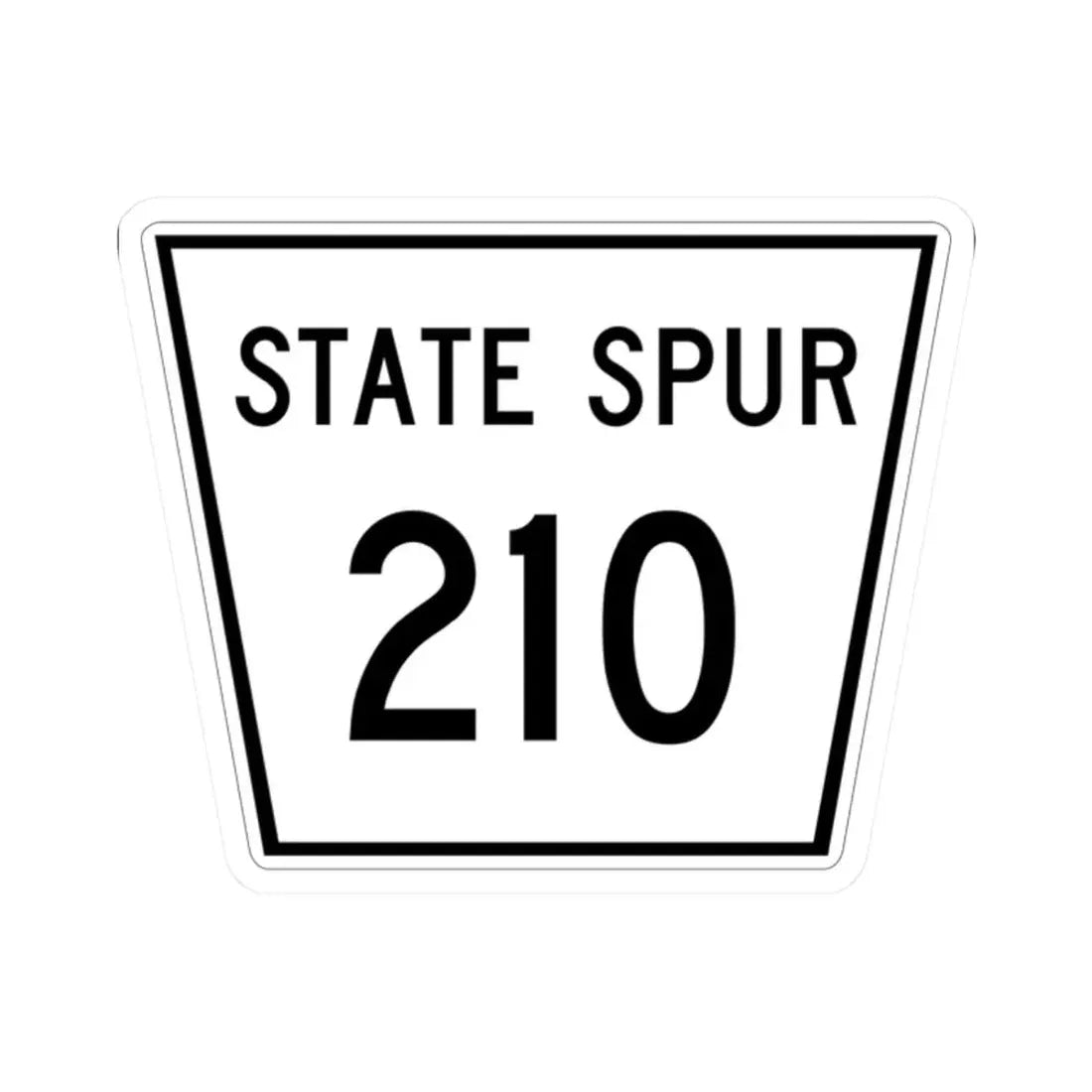 Nebraska State Spur 210 (Nebraska) (Road Sign) STICKER Vinyl Kiss-Cut Decal 2 Inch White - The Sticker Space