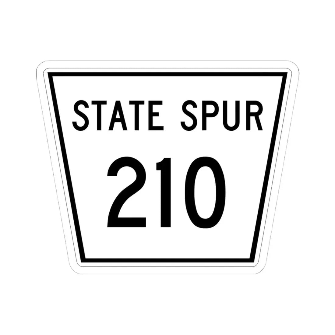 Nebraska State Spur 210 (Nebraska) (Road Sign) STICKER Vinyl Kiss-Cut Decal 4 Inch White - The Sticker Space
