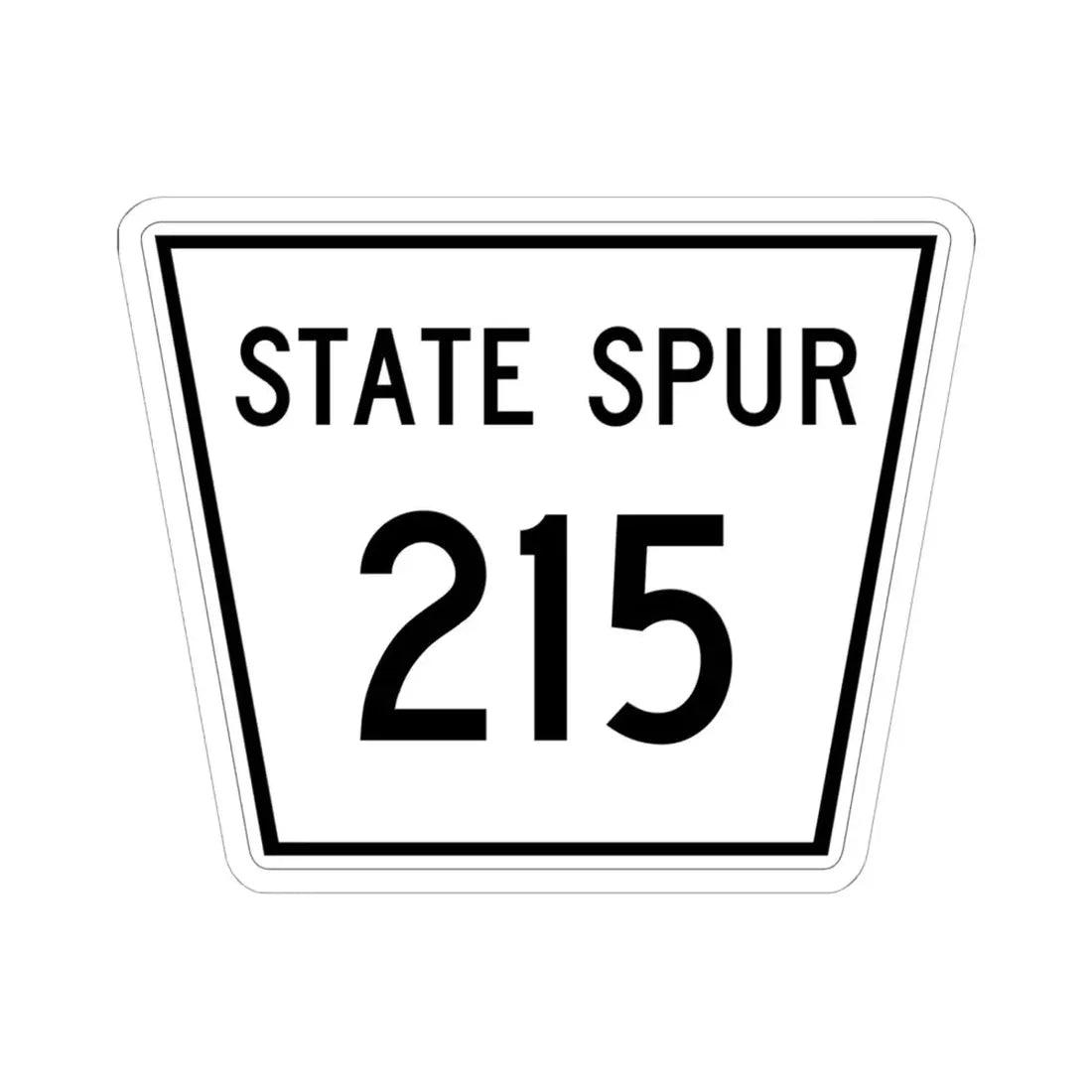 Nebraska State Spur 215 (Nebraska) (Road Sign) STICKER Vinyl Kiss-Cut Decal 6 Inch White - The Sticker Space
