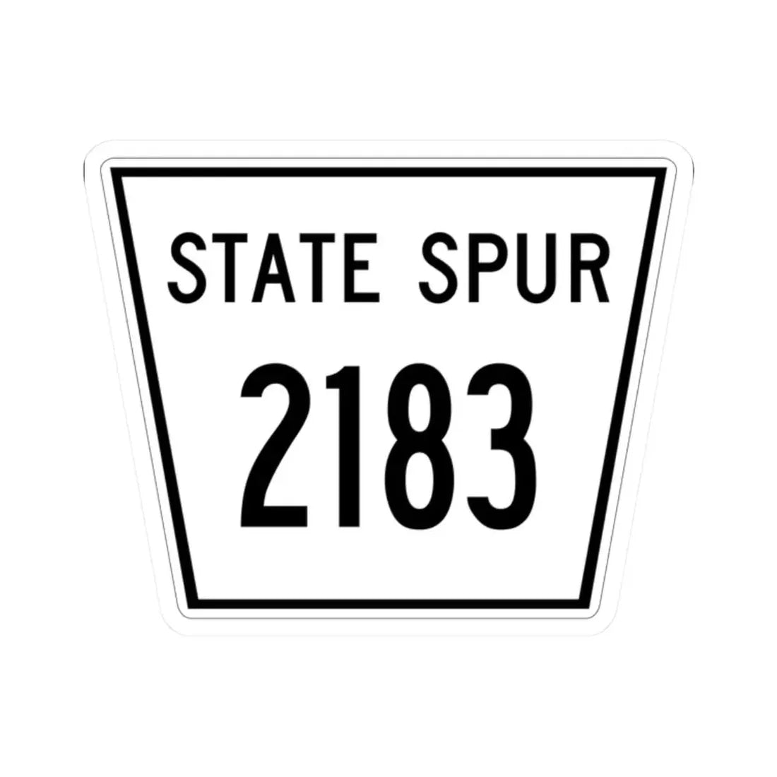 Nebraska State Spur 2183 (Nebraska) (Road Sign) STICKER Vinyl Kiss-Cut Decal 2 Inch White - The Sticker Space