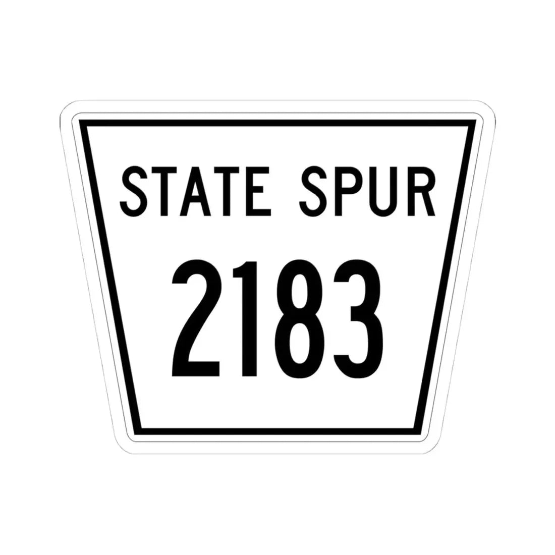 Nebraska State Spur 2183 (Nebraska) (Road Sign) STICKER Vinyl Kiss-Cut Decal 4 Inch White - The Sticker Space