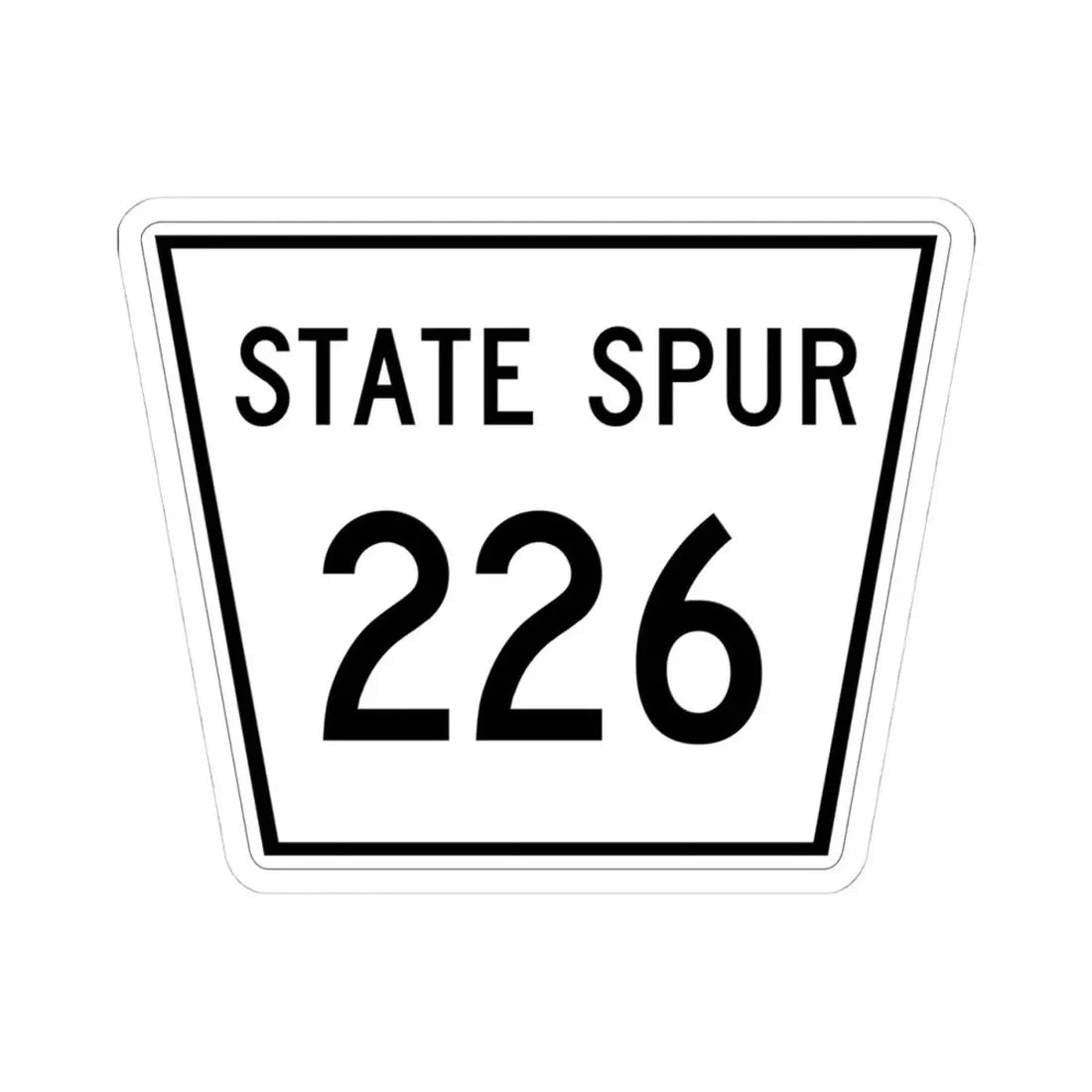 Nebraska State Spur 226 (Nebraska) (Road Sign) STICKER Vinyl Kiss-Cut Decal 4 Inch White - The Sticker Space