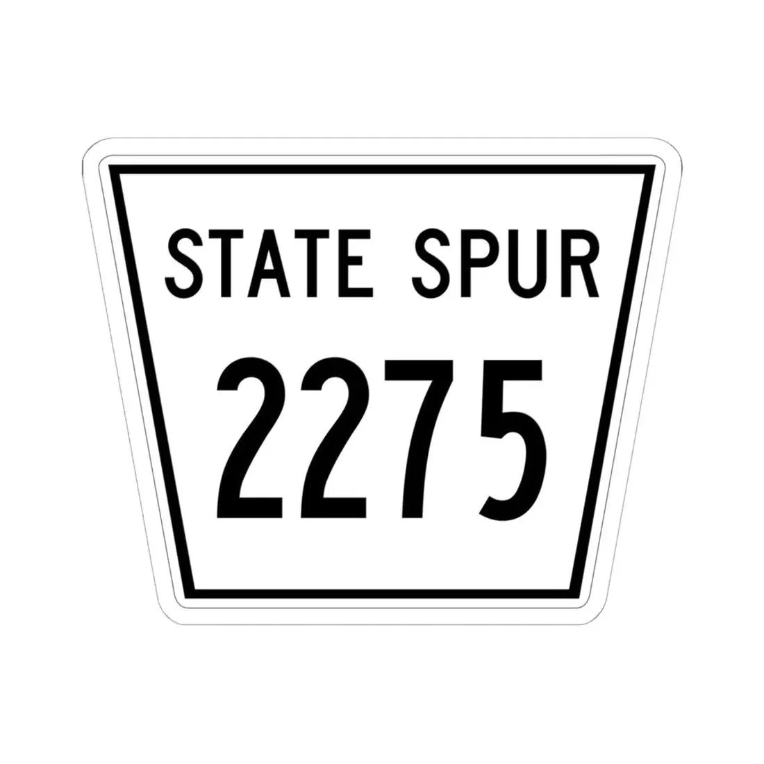 Nebraska State Spur 2275 (Nebraska) (Road Sign) STICKER Vinyl Kiss-Cut Decal 6 Inch White - The Sticker Space