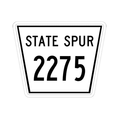 Nebraska State Spur 2275 (Nebraska) (Road Sign) STICKER Vinyl Kiss-Cut Decal 6 Inch White - The Sticker Space