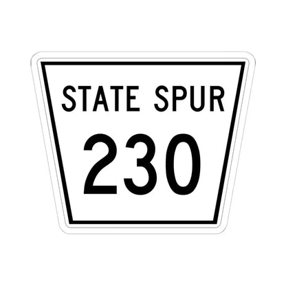 Nebraska State Spur 230 (Nebraska) (Road Sign) STICKER Vinyl Kiss-Cut Decal 6 Inch White - The Sticker Space
