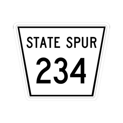 Nebraska State Spur 234 (Nebraska) (Road Sign) STICKER Vinyl Kiss-Cut Decal 3 Inch White - The Sticker Space
