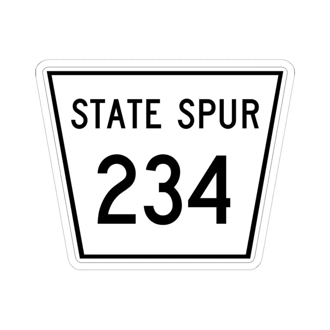 Nebraska State Spur 234 (Nebraska) (Road Sign) STICKER Vinyl Kiss-Cut Decal 6 Inch White - The Sticker Space