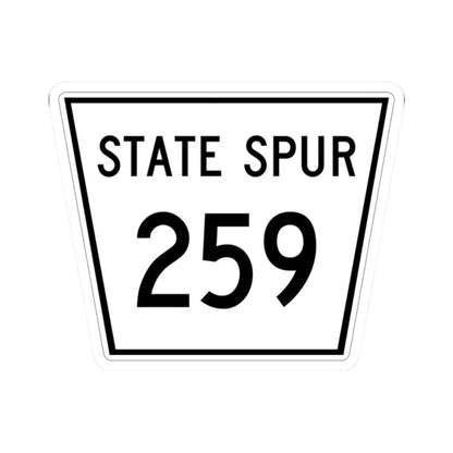 Nebraska State Spur 259 (Nebraska) (Road Sign) STICKER Vinyl Kiss-Cut Decal 2 Inch White - The Sticker Space