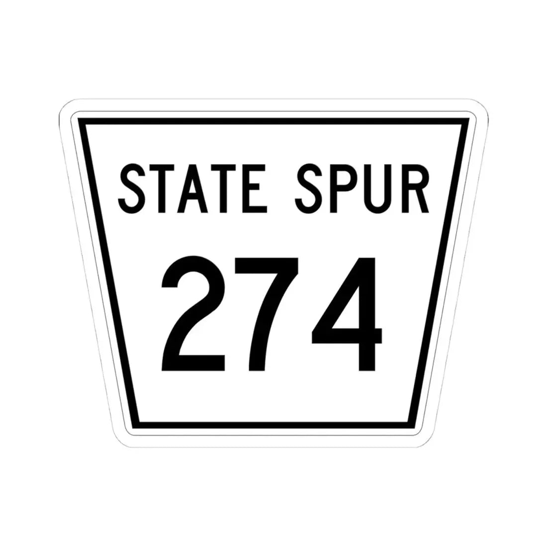 Nebraska State Spur 274 (Nebraska) (Road Sign) STICKER Vinyl Kiss-Cut Decal 4 Inch White - The Sticker Space