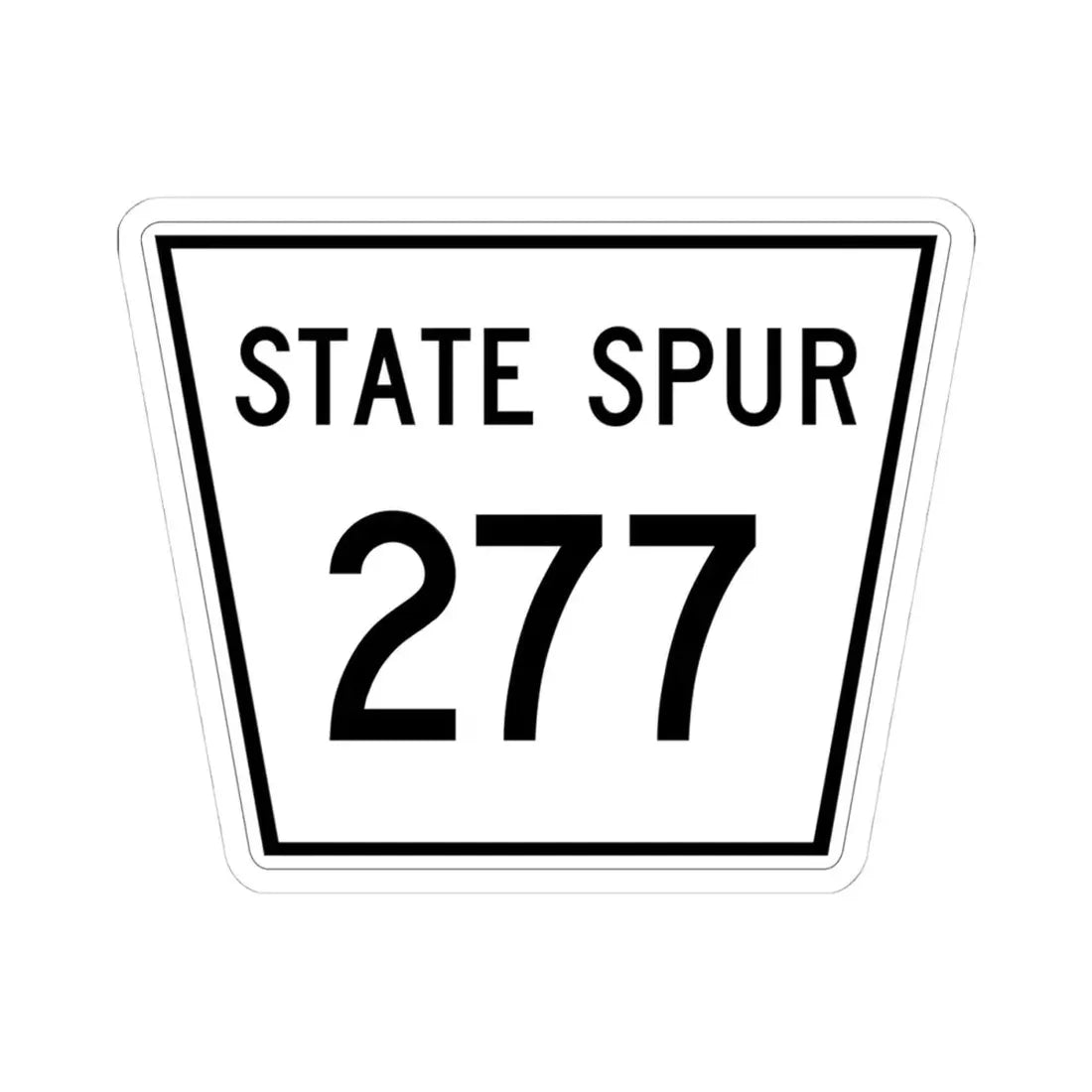 Nebraska State Spur 277 (Nebraska) (Road Sign) STICKER Vinyl Kiss-Cut Decal 4 Inch White - The Sticker Space