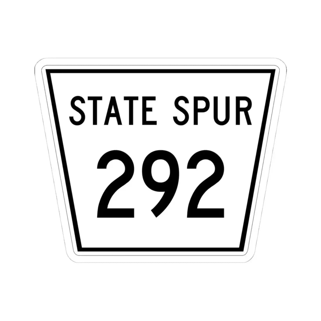 Nebraska State Spur 292 (Nebraska) (Road Sign) STICKER Vinyl Kiss-Cut Decal 4 Inch White - The Sticker Space