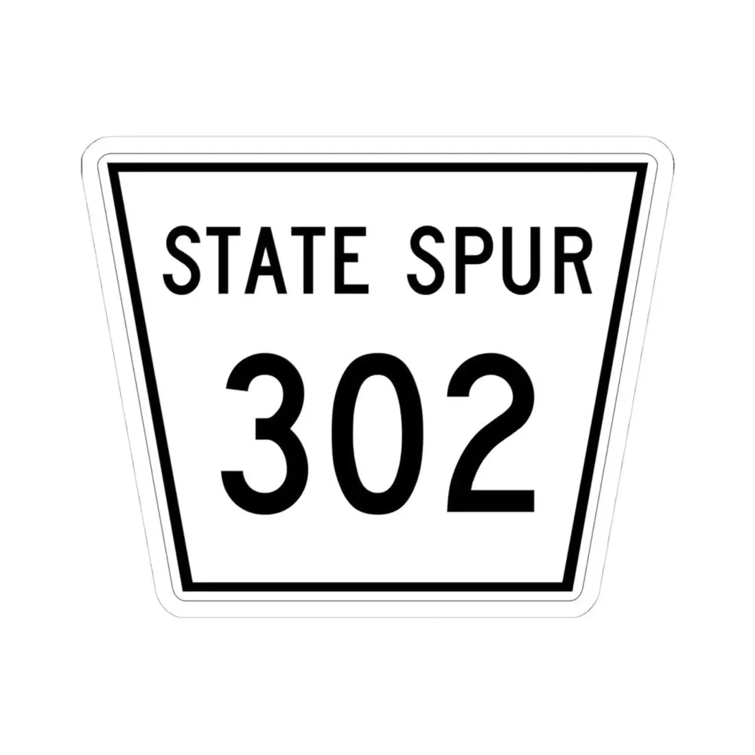 Nebraska State Spur 302 (Nebraska) (Road Sign) STICKER Vinyl Kiss-Cut Decal 4 Inch White - The Sticker Space