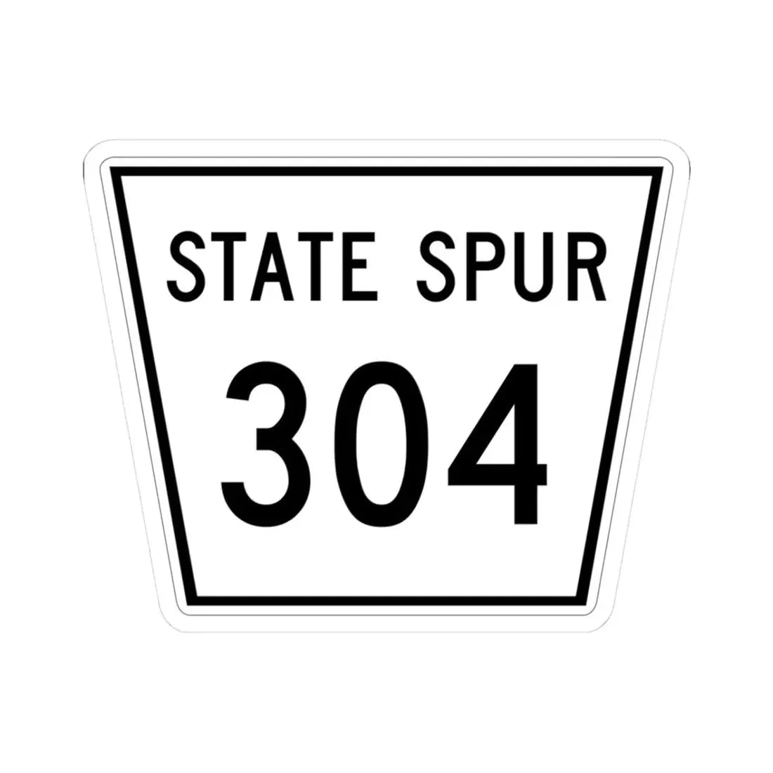 Nebraska State Spur 304 (Nebraska) (Road Sign) STICKER Vinyl Kiss-Cut Decal 3 Inch White - The Sticker Space