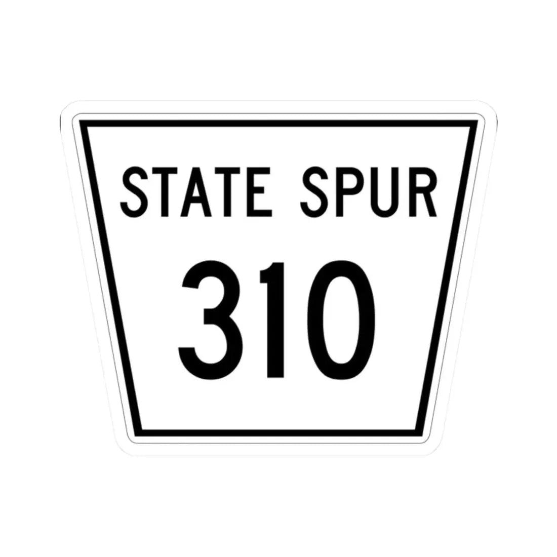 Nebraska State Spur 310 (Nebraska) (Road Sign) STICKER Vinyl Kiss-Cut Decal 2 Inch White - The Sticker Space