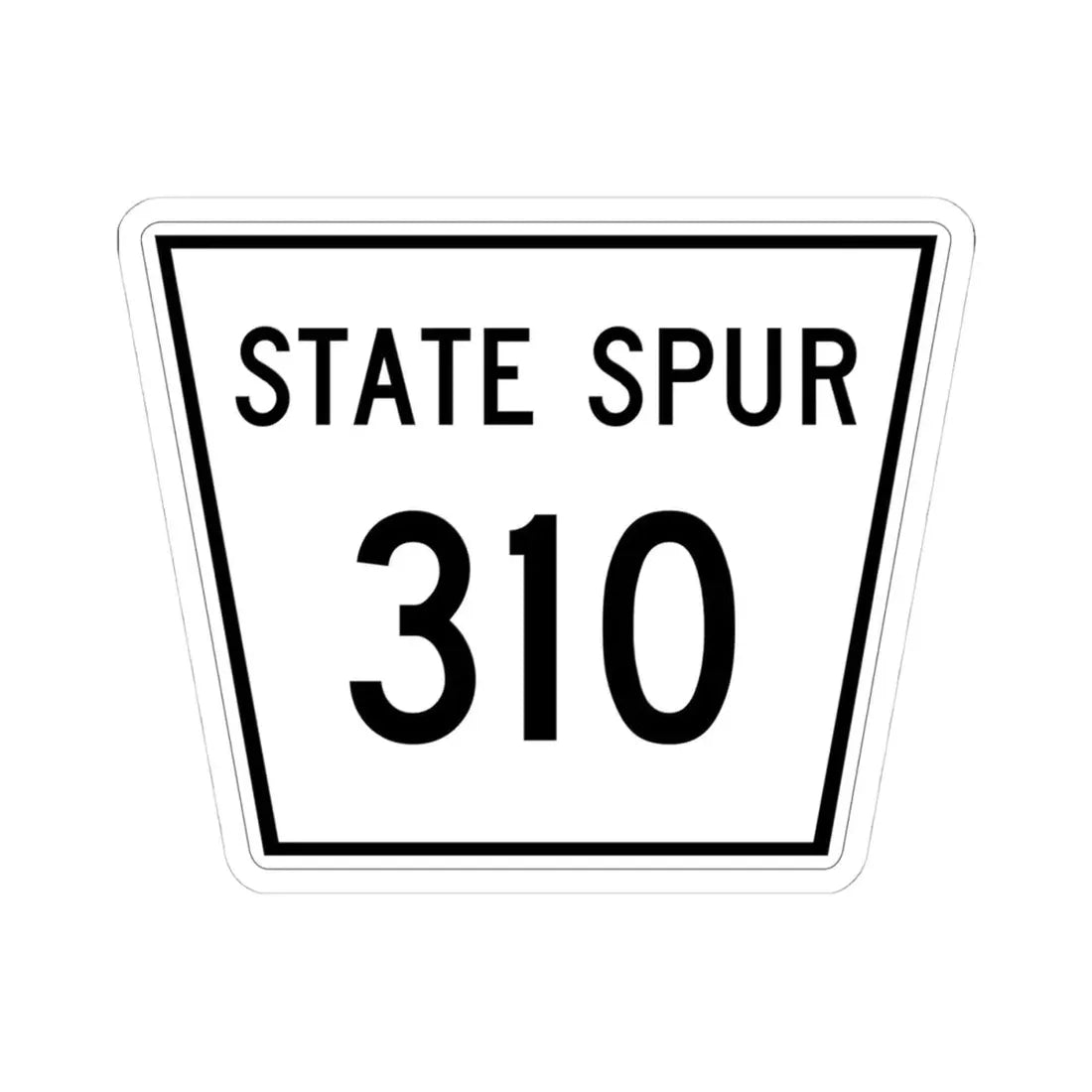 Nebraska State Spur 310 (Nebraska) (Road Sign) STICKER Vinyl Kiss-Cut Decal 4 Inch White - The Sticker Space