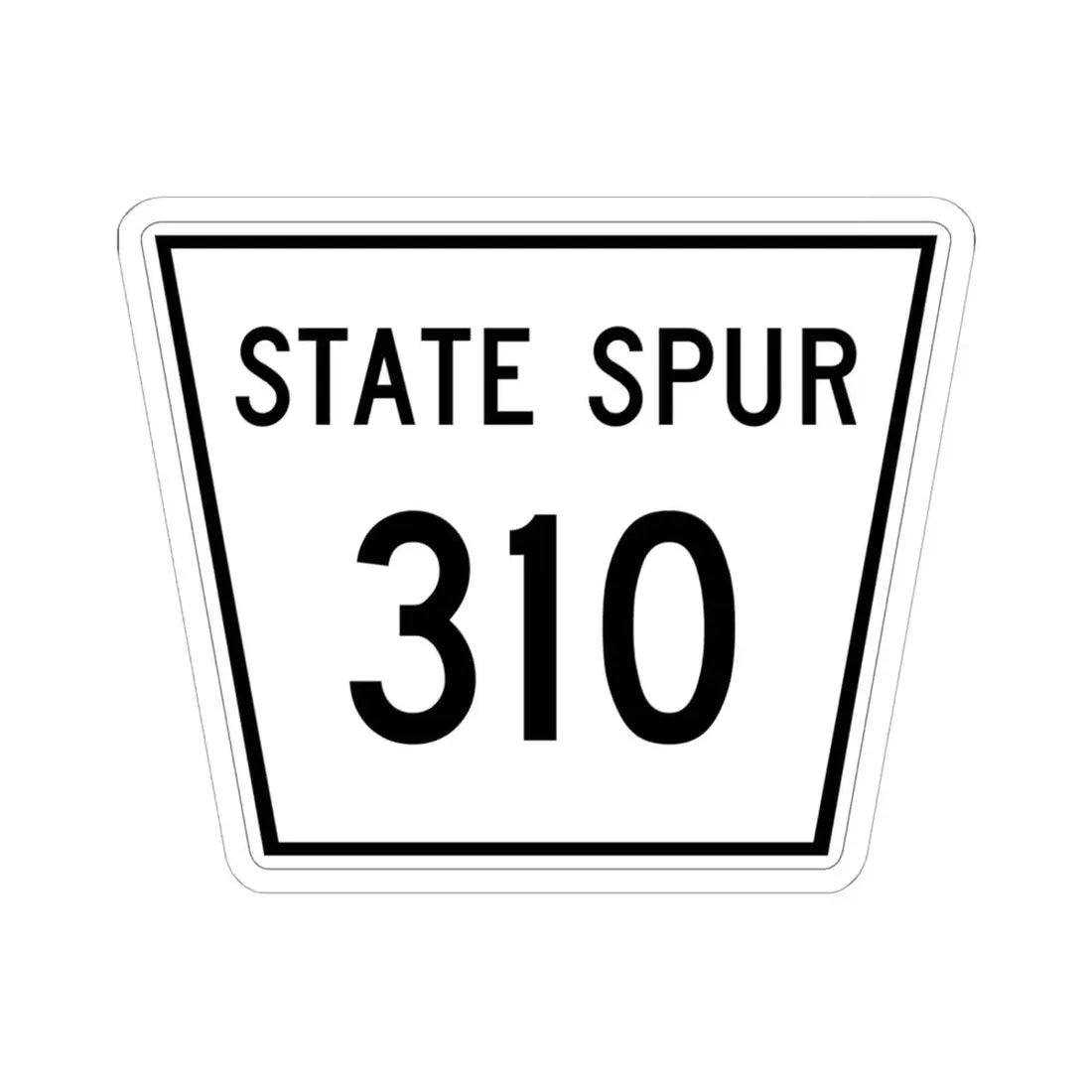 Nebraska State Spur 310 (Nebraska) (Road Sign) STICKER Vinyl Kiss-Cut Decal 6 Inch White - The Sticker Space
