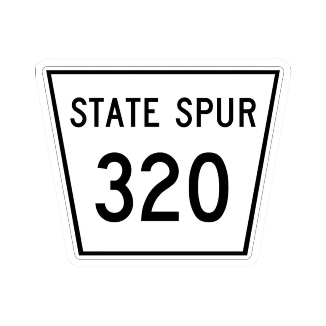 Nebraska State Spur 320 (Nebraska) (Road Sign) STICKER Vinyl Kiss-Cut Decal 2 Inch White - The Sticker Space