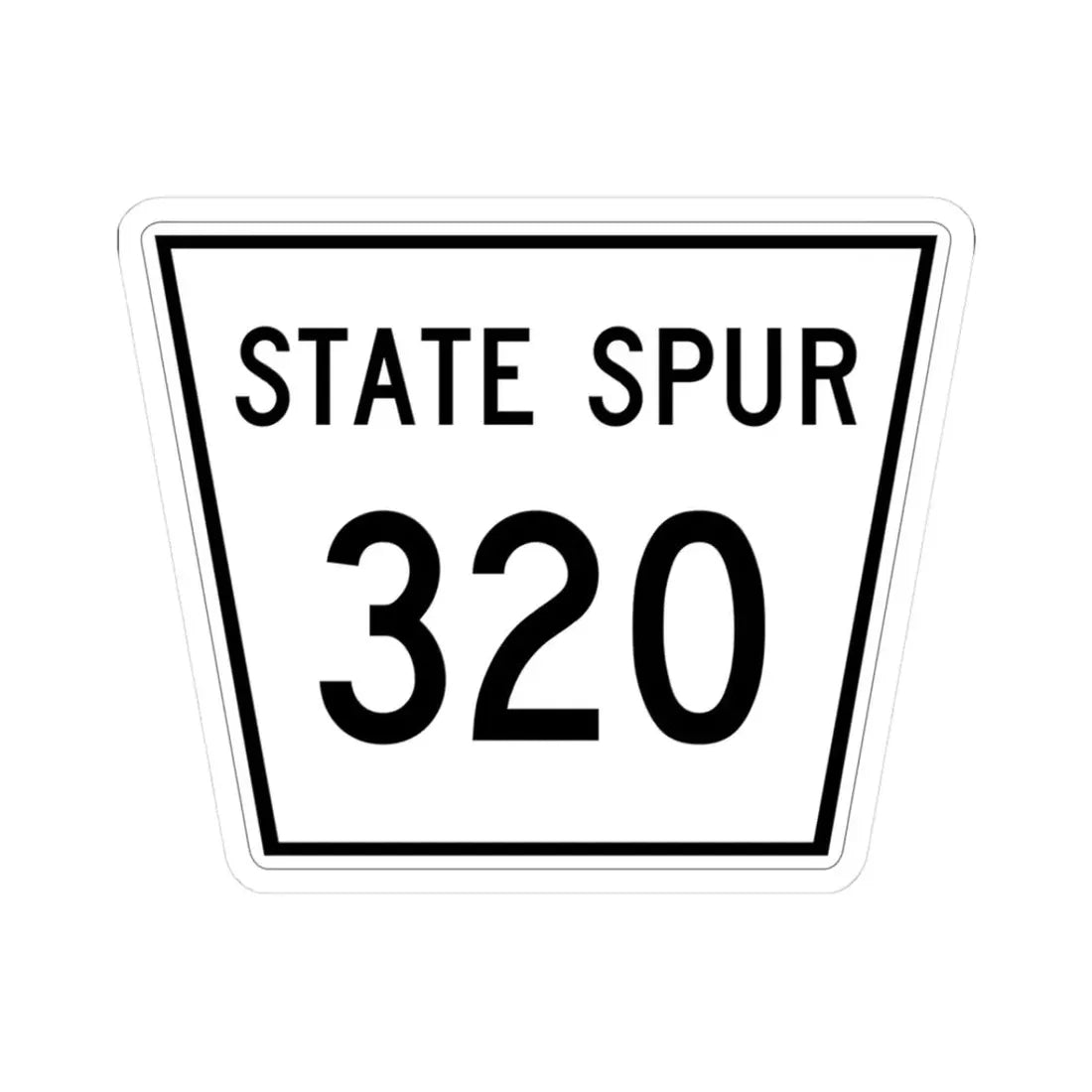Nebraska State Spur 320 (Nebraska) (Road Sign) STICKER Vinyl Kiss-Cut Decal 3 Inch White - The Sticker Space