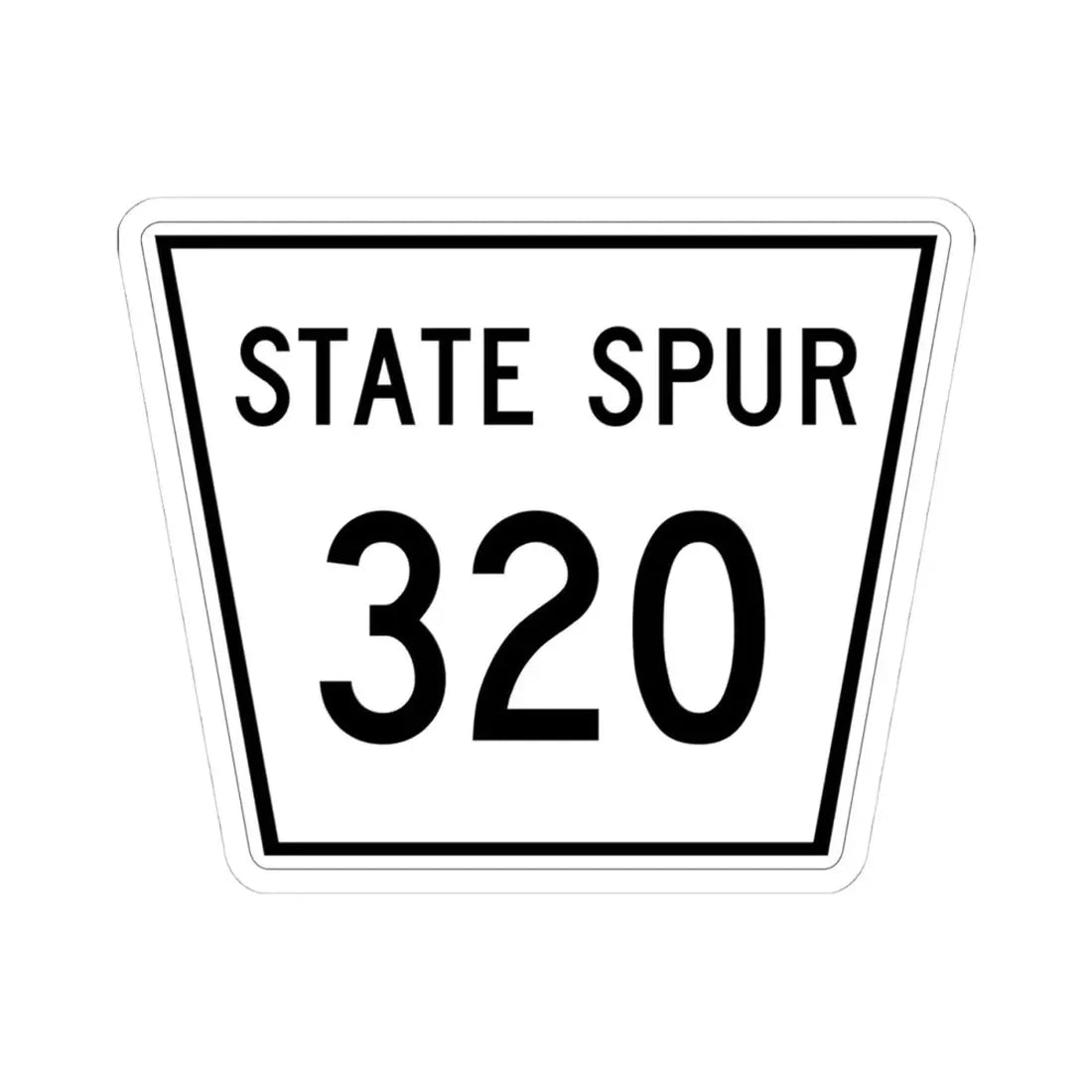 Nebraska State Spur 320 (Nebraska) (Road Sign) STICKER Vinyl Kiss-Cut Decal 4 Inch White - The Sticker Space