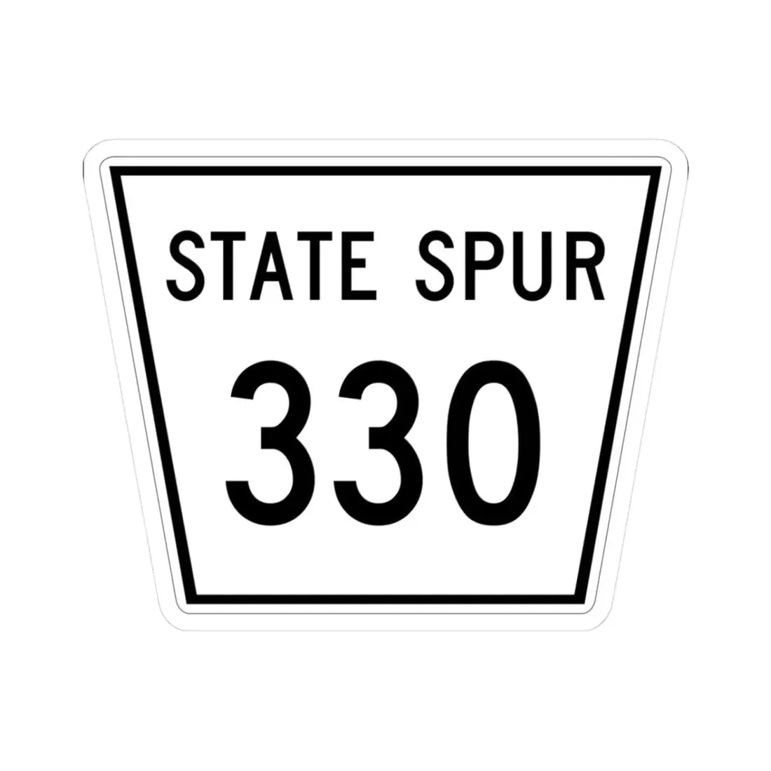 Nebraska State Spur 330 (Nebraska) (Road Sign) STICKER Vinyl Kiss-Cut Decal 3 Inch White - The Sticker Space