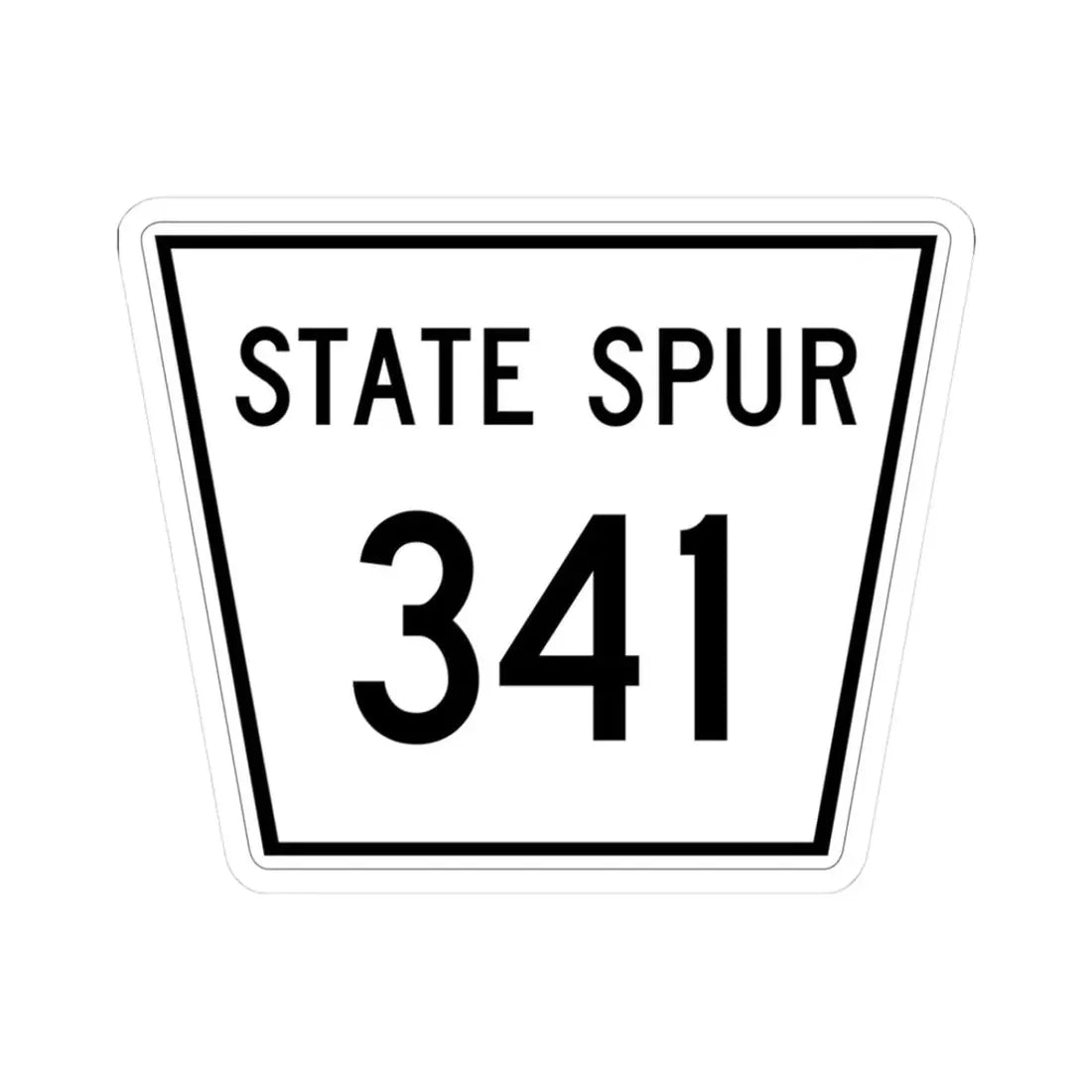 Nebraska State Spur 341 (Nebraska) (Road Sign) STICKER Vinyl Kiss-Cut Decal 3 Inch White - The Sticker Space