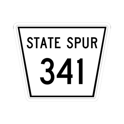 Nebraska State Spur 341 (Nebraska) (Road Sign) STICKER Vinyl Kiss-Cut Decal 3 Inch White - The Sticker Space