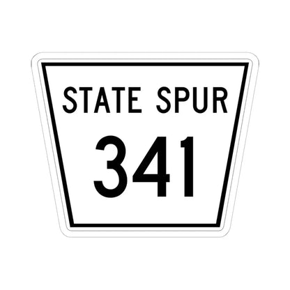 Nebraska State Spur 341 (Nebraska) (Road Sign) STICKER Vinyl Kiss-Cut Decal 6 Inch White - The Sticker Space