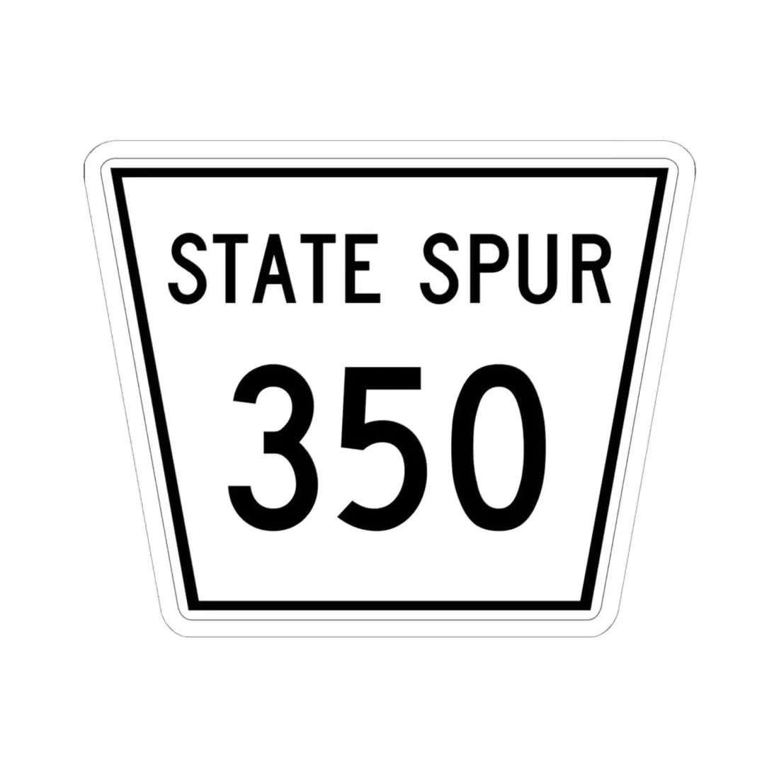 Nebraska State Spur 350 (Nebraska) (Road Sign) STICKER Vinyl Kiss-Cut Decal 6 Inch White - The Sticker Space