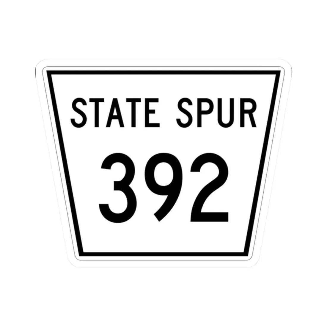 Nebraska State Spur 392 (Nebraska) (Road Sign) STICKER Vinyl Kiss-Cut Decal 2 Inch White - The Sticker Space