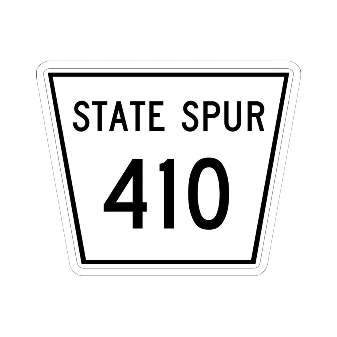 Nebraska State Spur 410 (Nebraska) (Road Sign) STICKER Vinyl Kiss-Cut Decal 6 Inch White - The Sticker Space