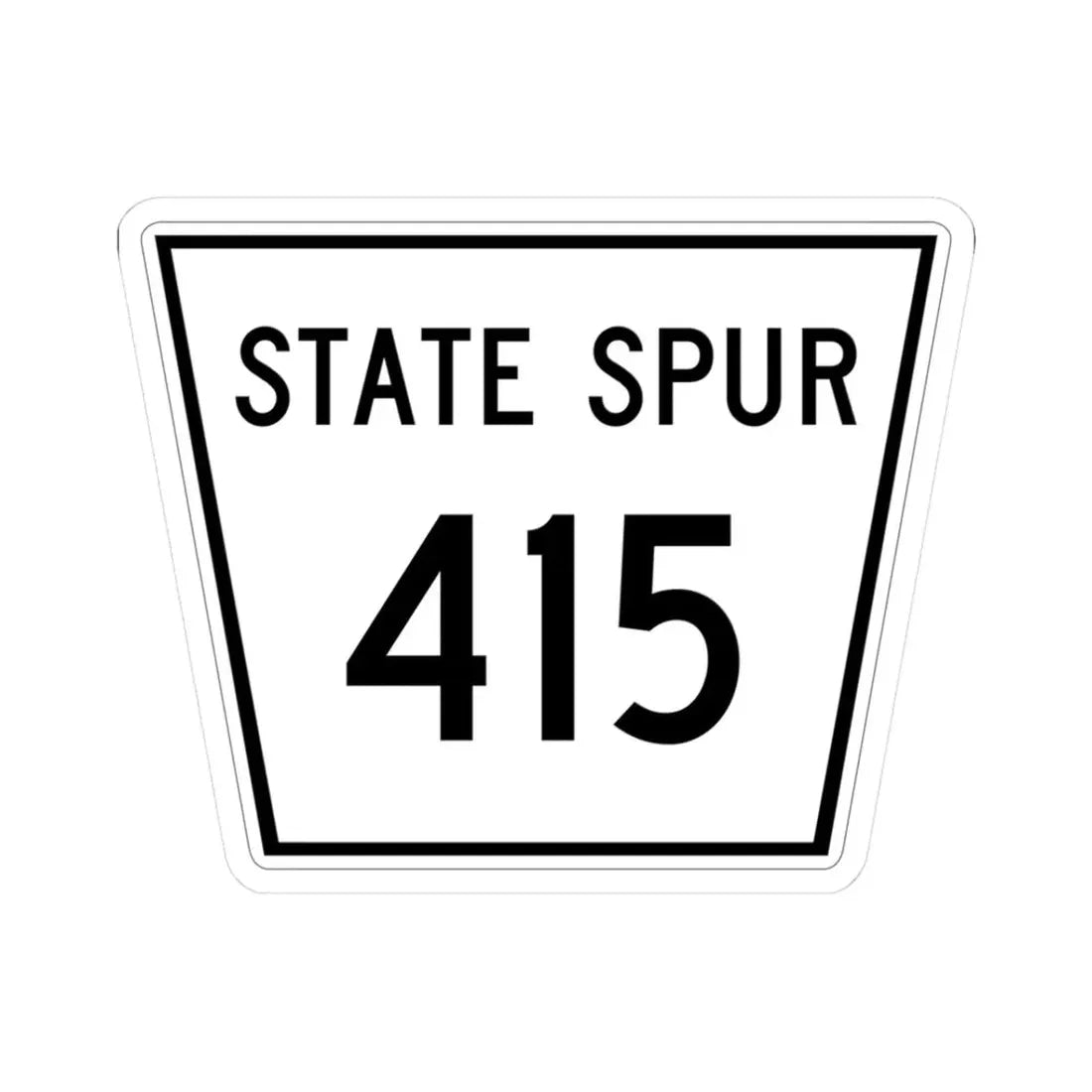 Nebraska State Spur 415 (Nebraska) (Road Sign) STICKER Vinyl Kiss-Cut Decal 3 Inch White - The Sticker Space