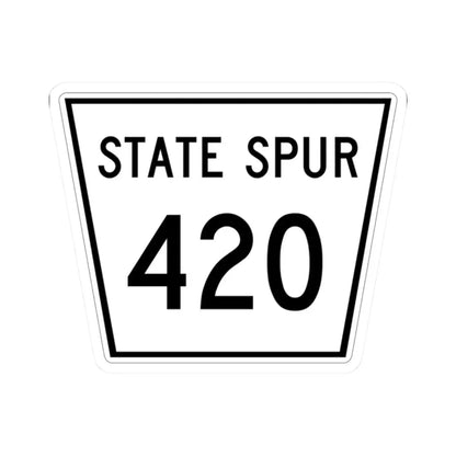 Nebraska State Spur 420 (Nebraska) (Road Sign) STICKER Vinyl Kiss-Cut Decal 2 Inch White - The Sticker Space