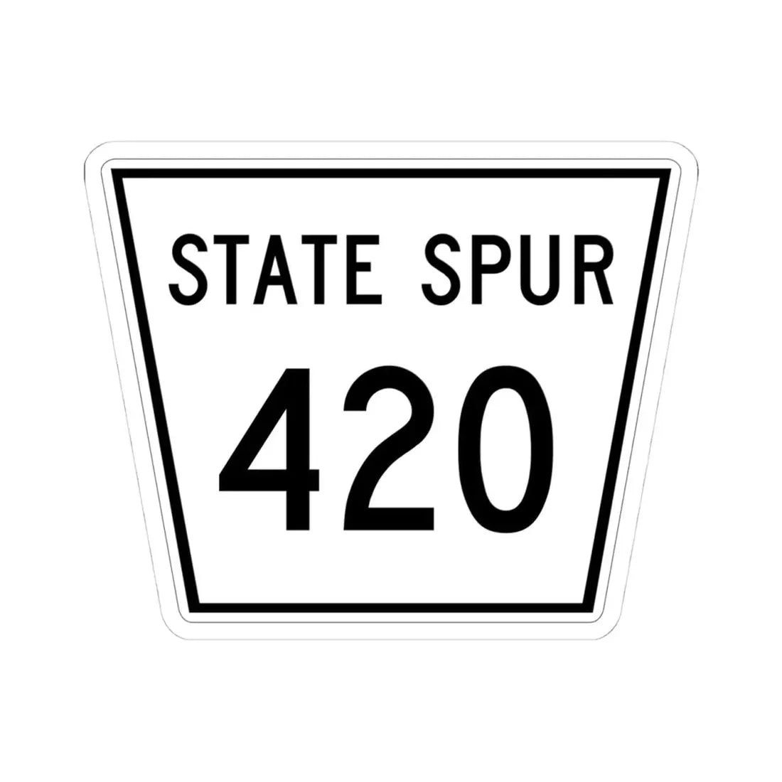 Nebraska State Spur 420 (Nebraska) (Road Sign) STICKER Vinyl Kiss-Cut Decal 4 Inch White - The Sticker Space