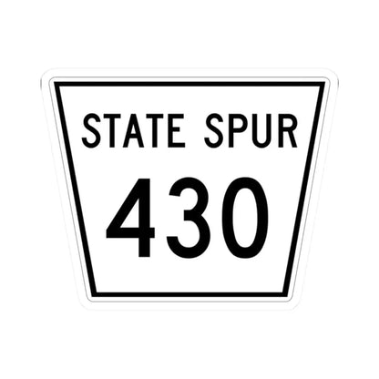 Nebraska State Spur 430 (Nebraska) (Road Sign) STICKER Vinyl Kiss-Cut Decal 2 Inch White - The Sticker Space