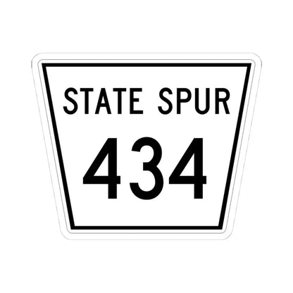 Nebraska State Spur 434 (Nebraska) (Road Sign) STICKER Vinyl Kiss-Cut Decal 4 Inch White - The Sticker Space