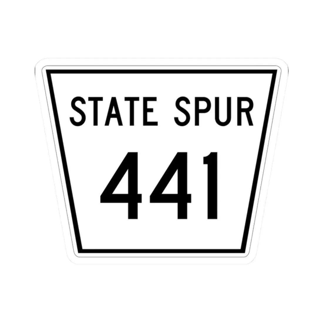 Nebraska State Spur 441 (Nebraska) (Road Sign) STICKER Vinyl Kiss-Cut Decal 2 Inch White - The Sticker Space
