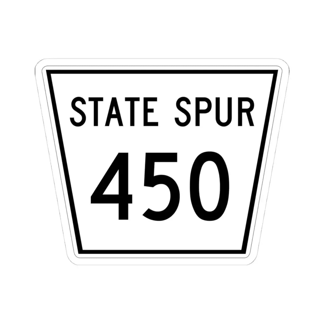 Nebraska State Spur 450 (Nebraska) (Road Sign) STICKER Vinyl Kiss-Cut Decal 4 Inch White - The Sticker Space