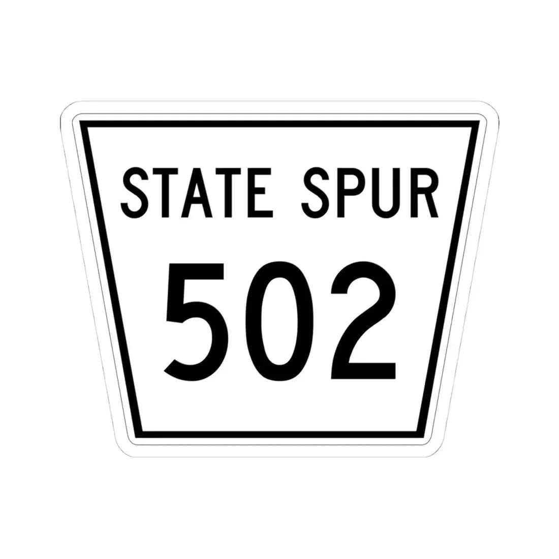 Nebraska State Spur 502 (Nebraska) (Road Sign) STICKER Vinyl Kiss-Cut Decal 4 Inch White - The Sticker Space